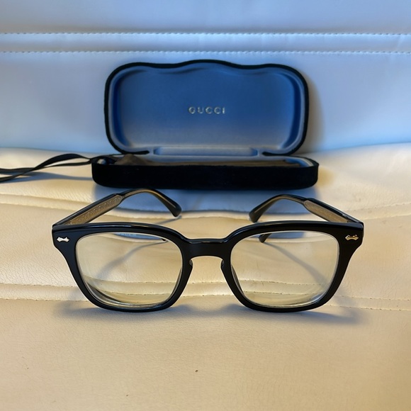 Gucci Rectangular Eyeglasses Glasses Frames GG0184O 001 Black 50mm 0184 - Picture 5 of 11